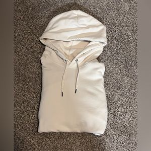 Uniqlo White Cotton Comfort Hoodie